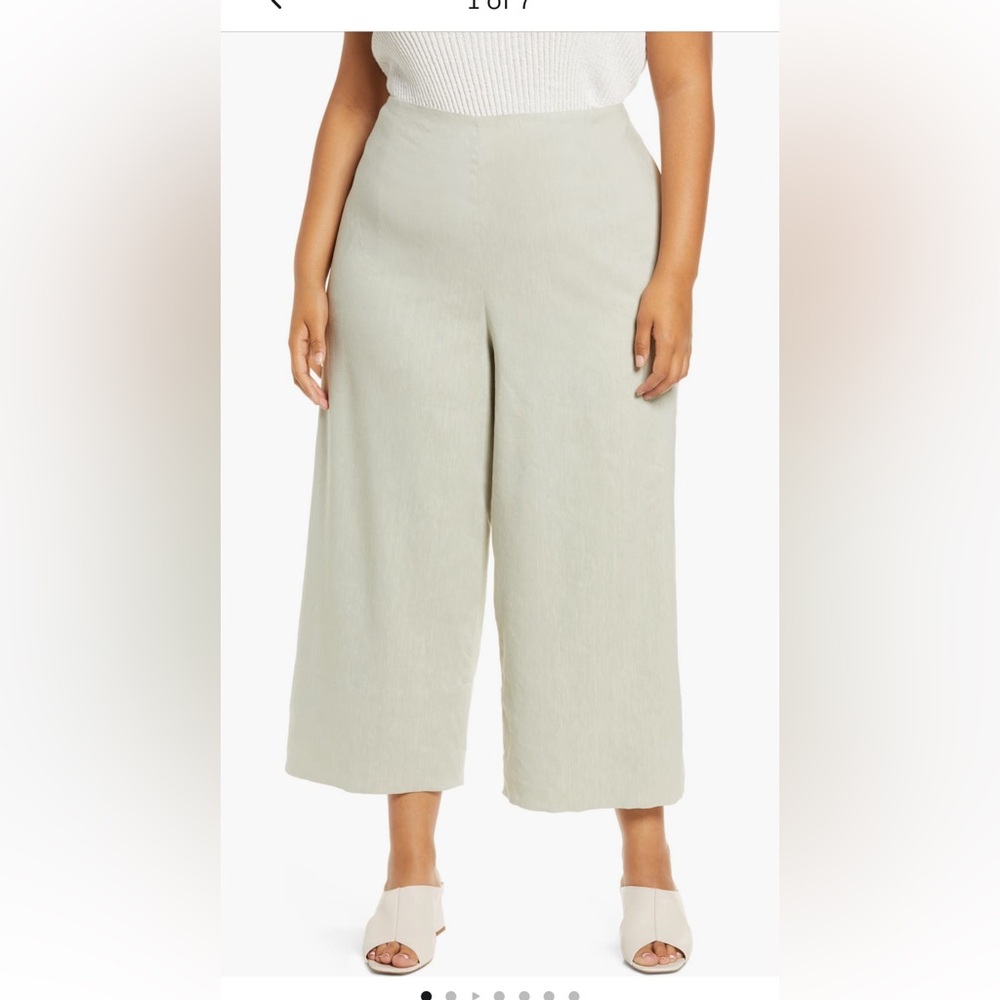 Vince Crop Wide Leg Linen Pants size 18 - Picture 6 of 8